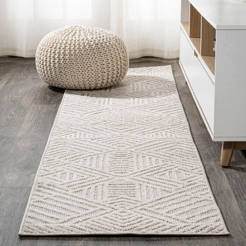 Jordan High-low Pile Art Deco Geometric Indoor/outdoor Area Rug